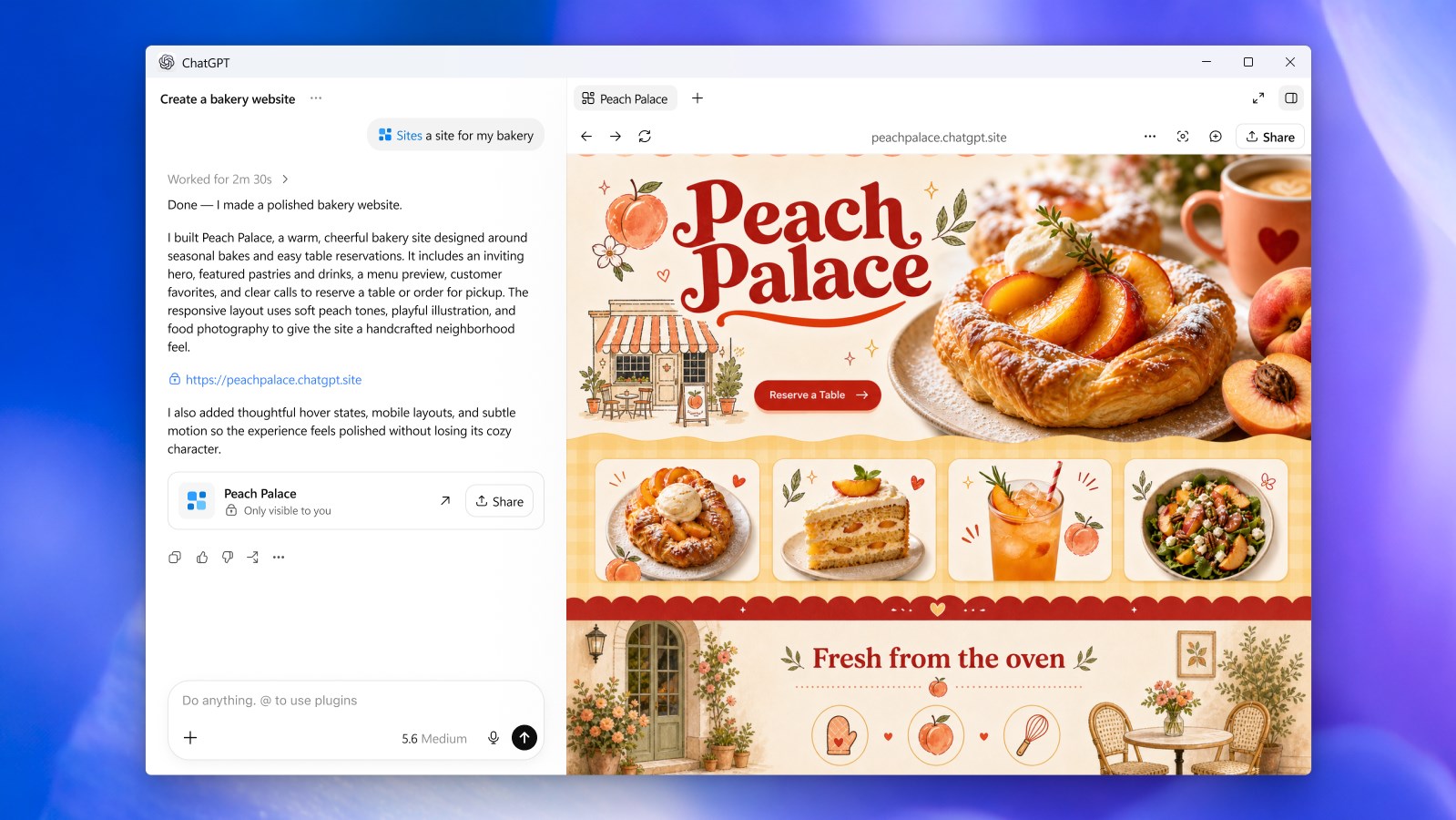 ChatGPT screenshot