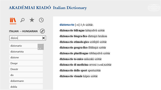 Olasz szótár screenshot 2