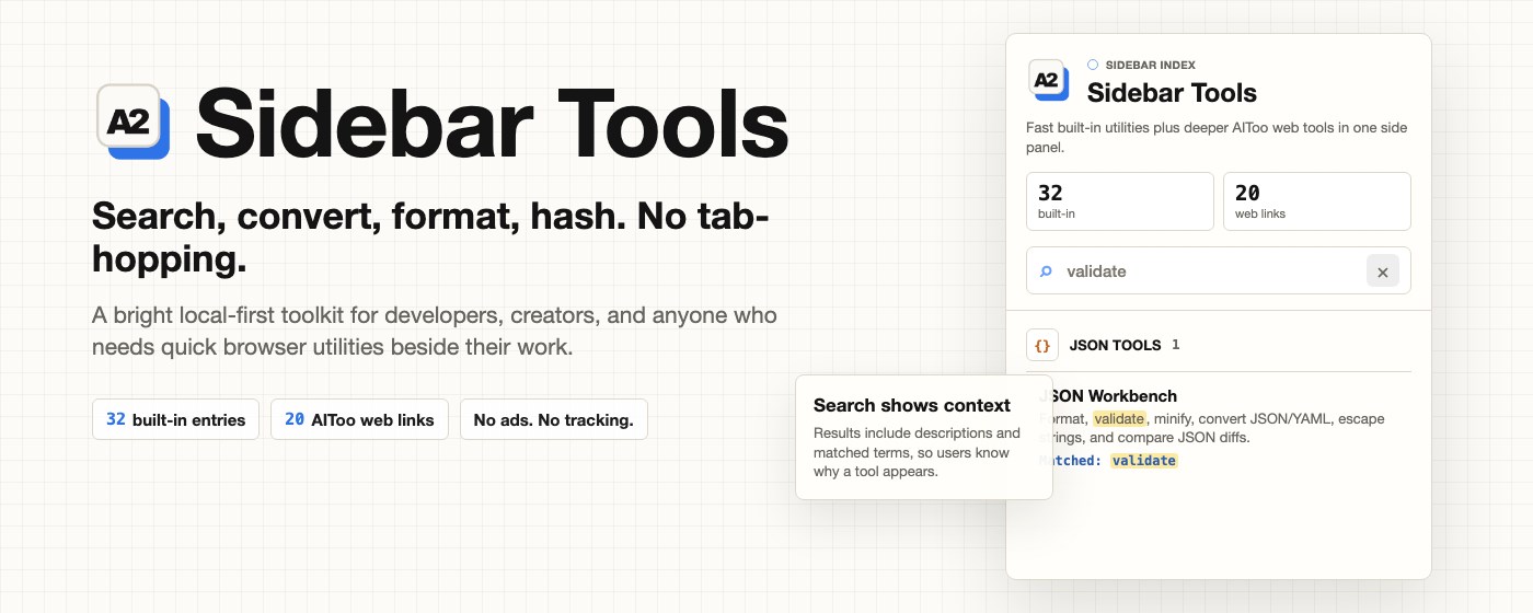 Sidebar Tools - Developer Edition