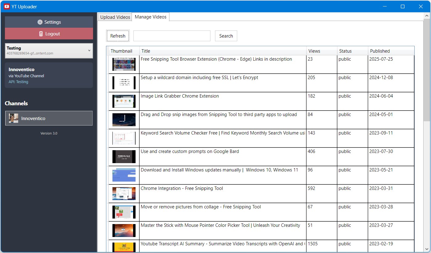 YT Uploader