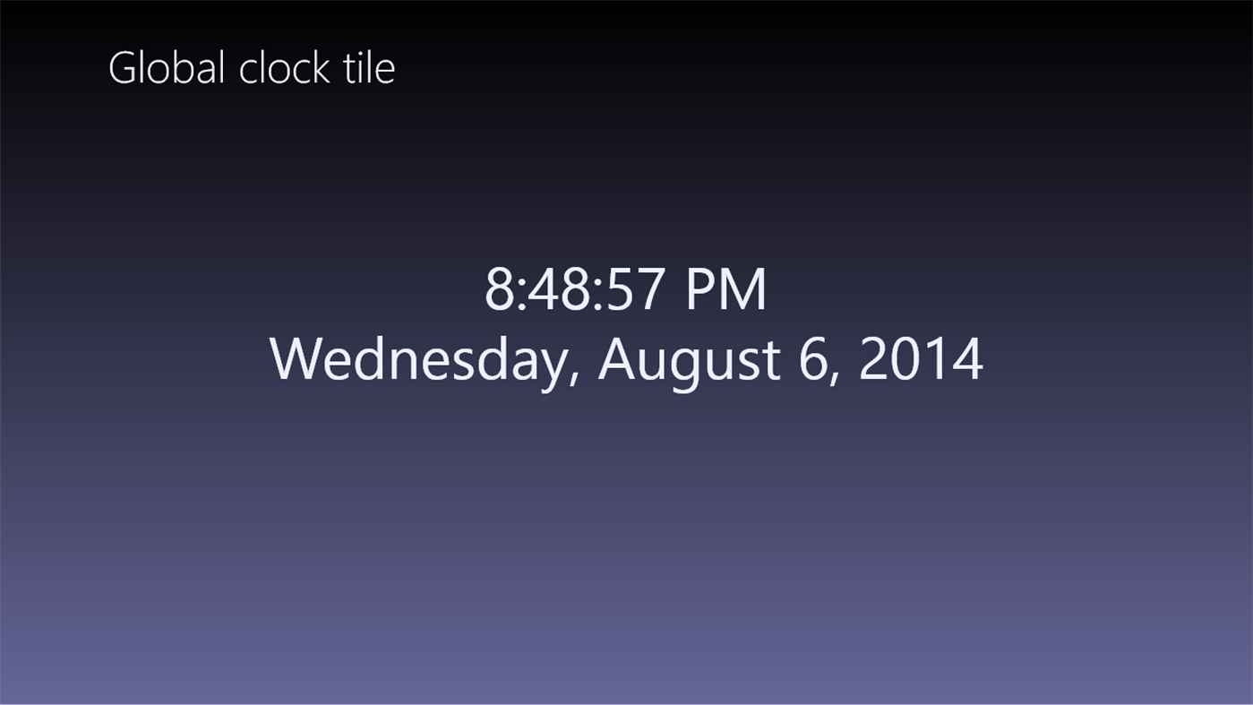 #1. Global clock tile (Windows) 由: Vassil Arabadjiev