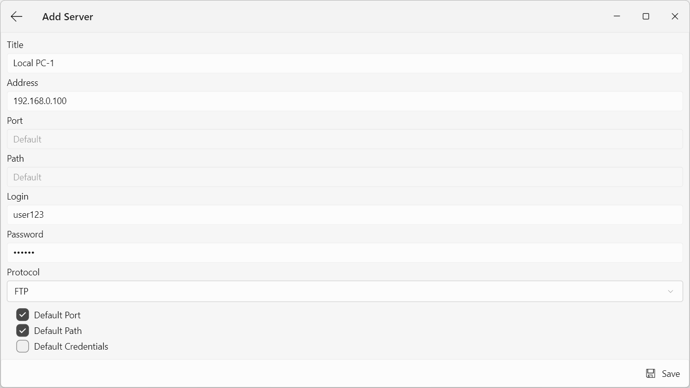 FTP Manager screenshot