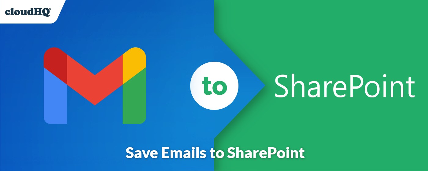 Save or Back up Gmail Messages to SharePoint marquee promo image