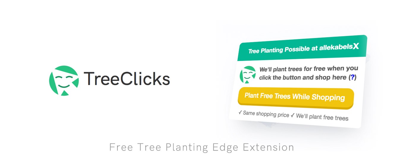 TreeClicks - Plant Trees while Shopping marquee promo image