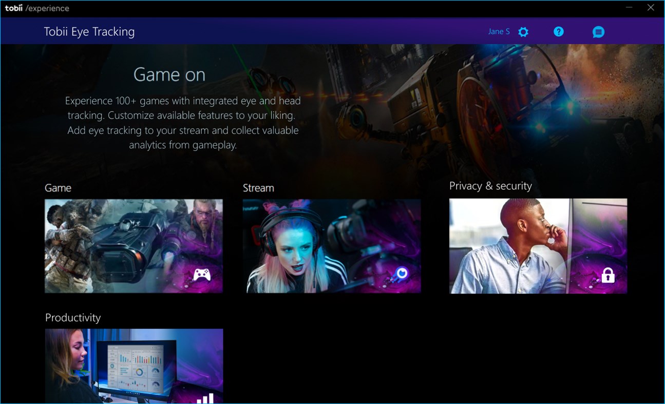 #1. Tobii Experience (Windows) Podle: Tobii AB