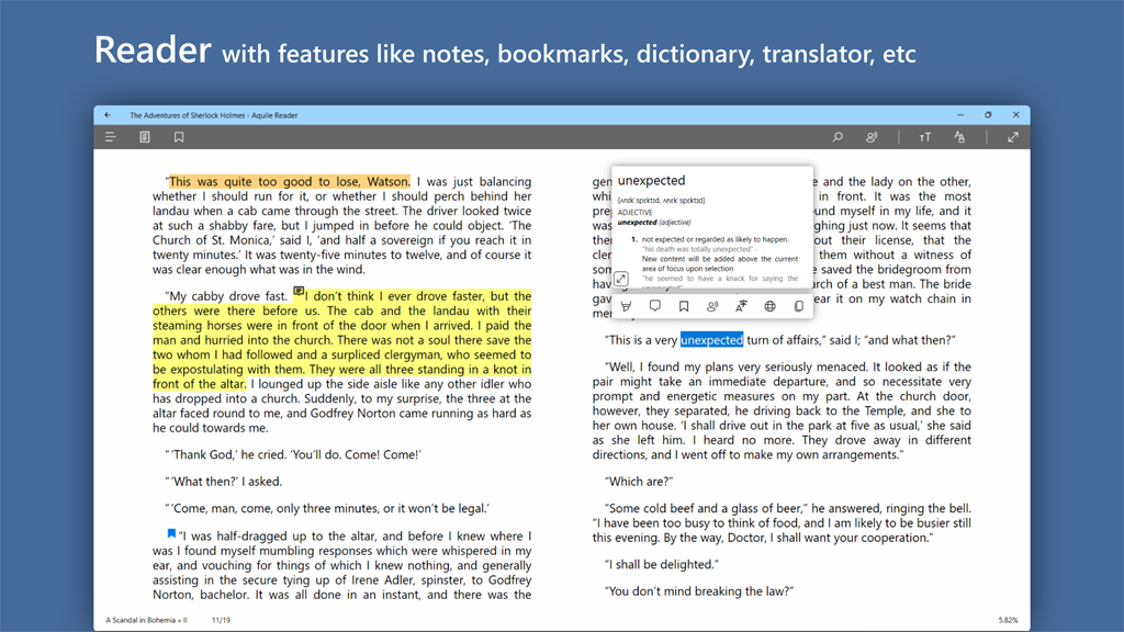 Aquile Reader - Modern epub ebook reader_2