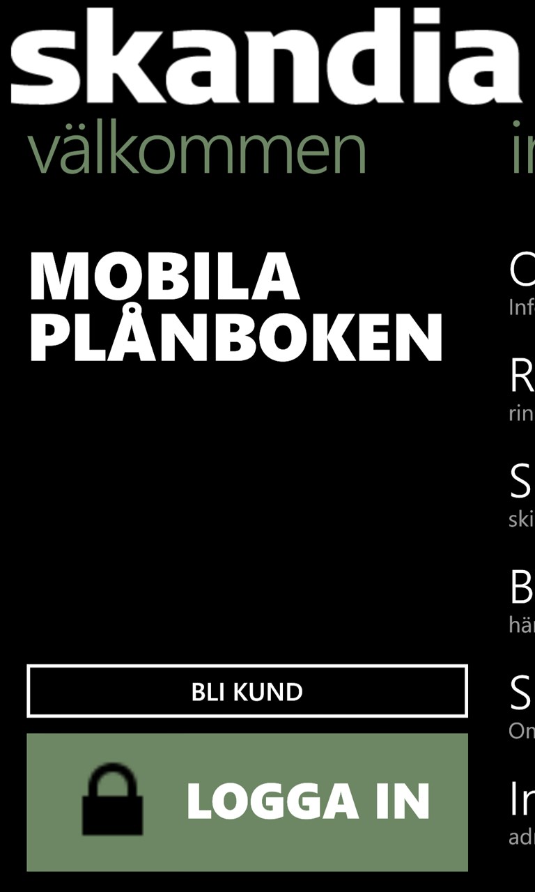 Screenshot 2 Skandia bank & försäkring windows