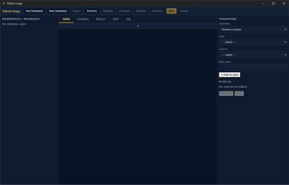SQLite Forge (Windows) By: Summon Software Labs