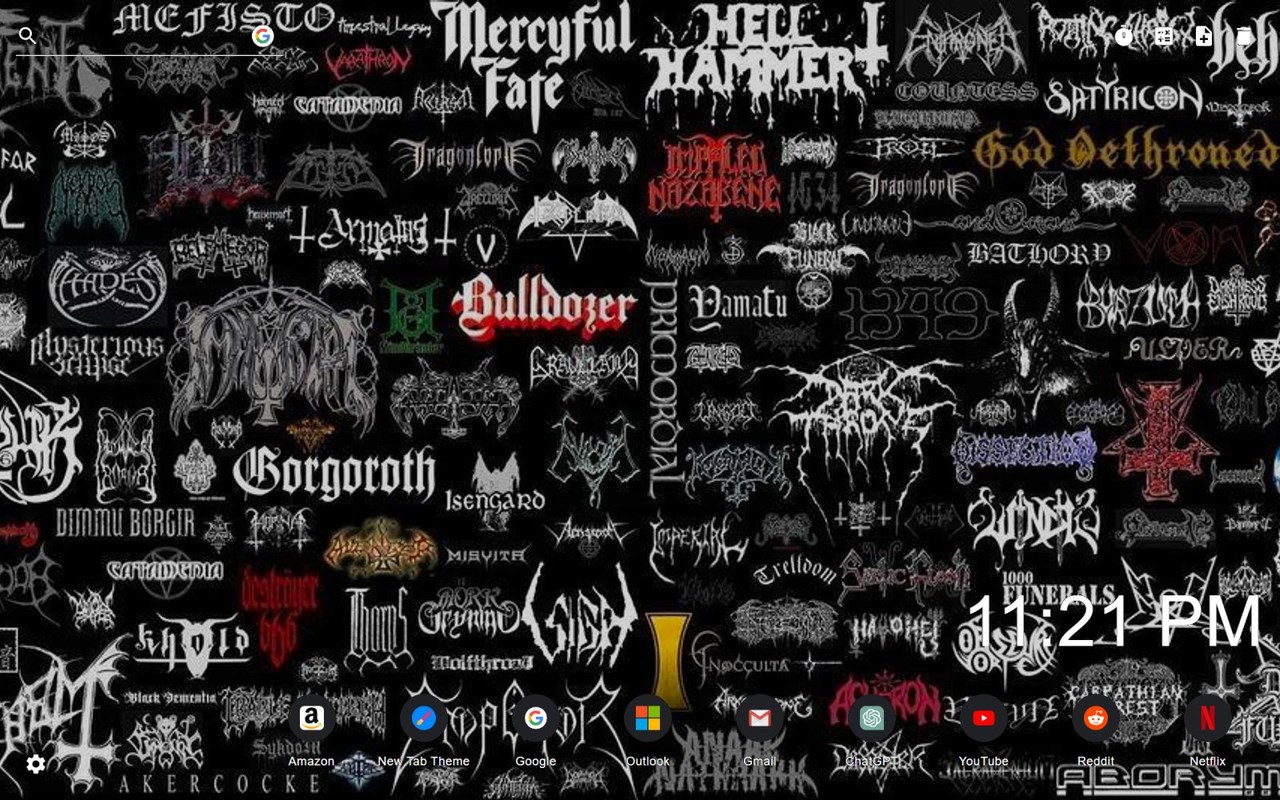Heavy Metal Bands Wallpaper New Tab