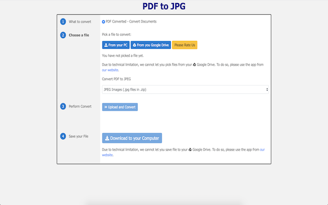 Convert pdf to jpeg