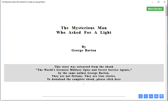 The Mysterious Man Who Asked For A Light, by George Barton screenshot 1