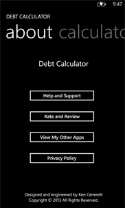 Debt Calculator screenshot 2