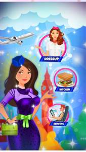 Super Flight Attendant Girls - Fun Airplane Food Serving Game screenshot 1