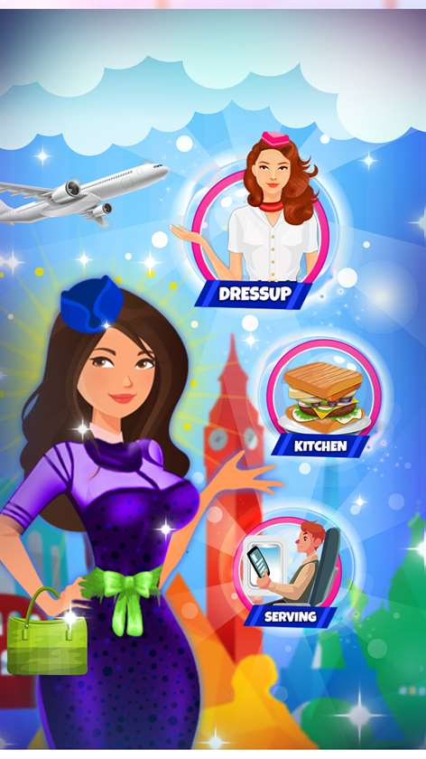 Super Flight Attendant Girls - Fun Airplane Food Serving Game Screenshots 1