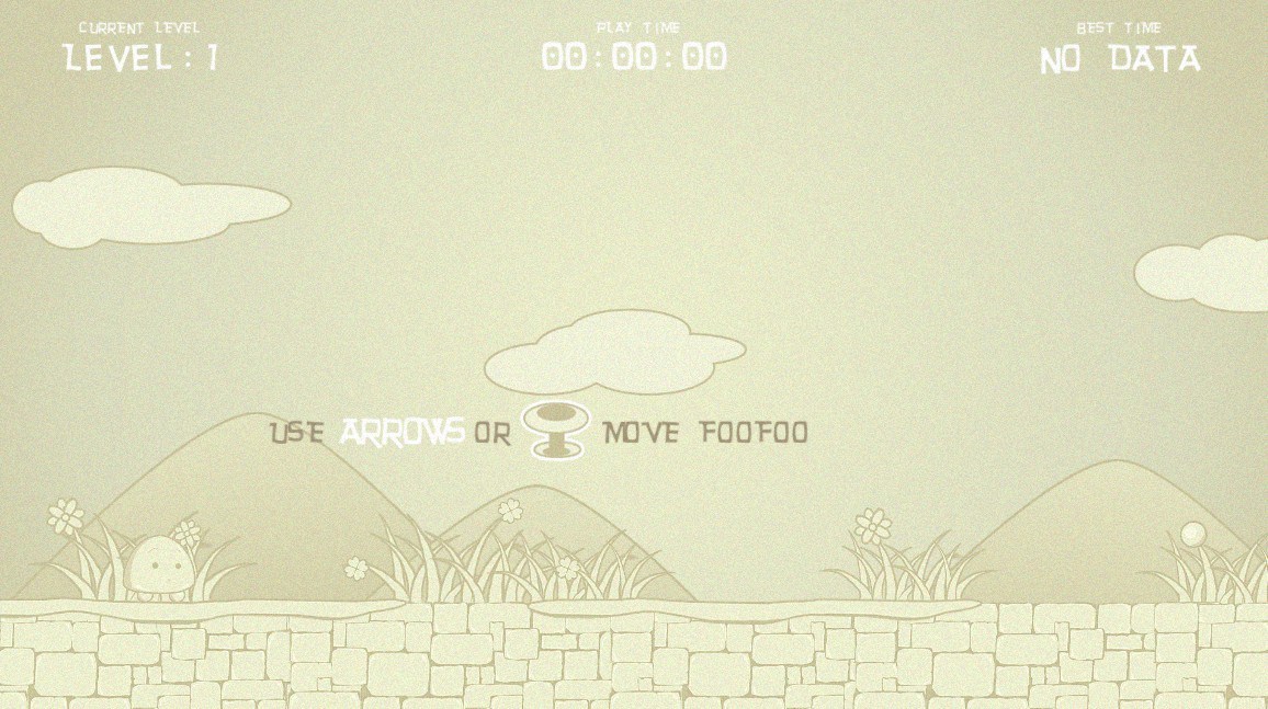 In the game, you as a player has to control the character FooFoo by running through each portal the level one by one to escape the ruins!