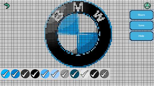 Cars Logo Color by Number : Pixel Art, Sandbox Coloring screenshot 5