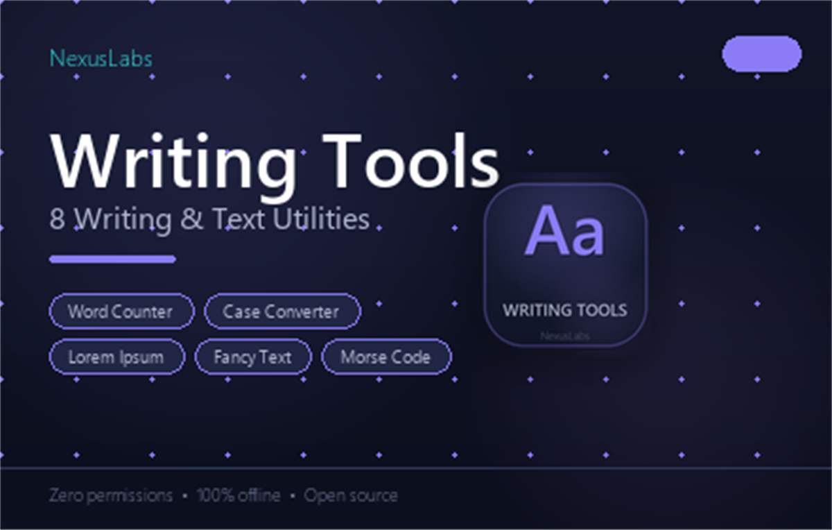 NexusLabs Writing Tools u{2014} 8 Text Tools