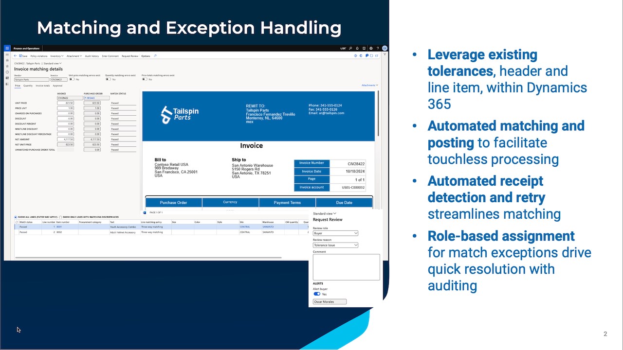 Snapshot 4 of Invoice Automation for Dynamics 365