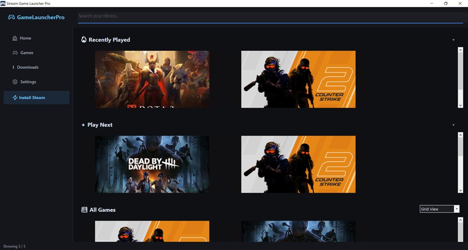 Stream Game Launcher Pro – Game Library & Download Manager (Windows ...