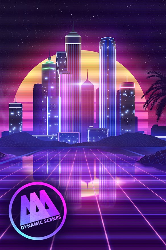 AAA Dynamic Scenes - Retro Night Ride Dynamic Scene Xbox Series X|S and Xbox One cover art