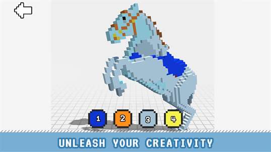 Horse 3D Color by Number - Voxel Coloring Book screenshot 1