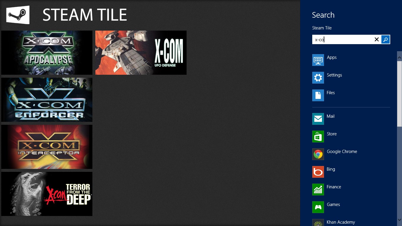 Steam Tile for Windows 10