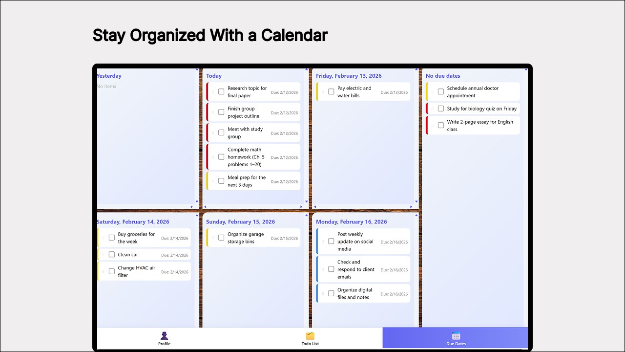 My To-do List screenshot