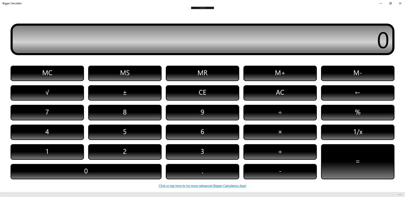 #1. Bigger Calculator (Windows) 由: tigerpy