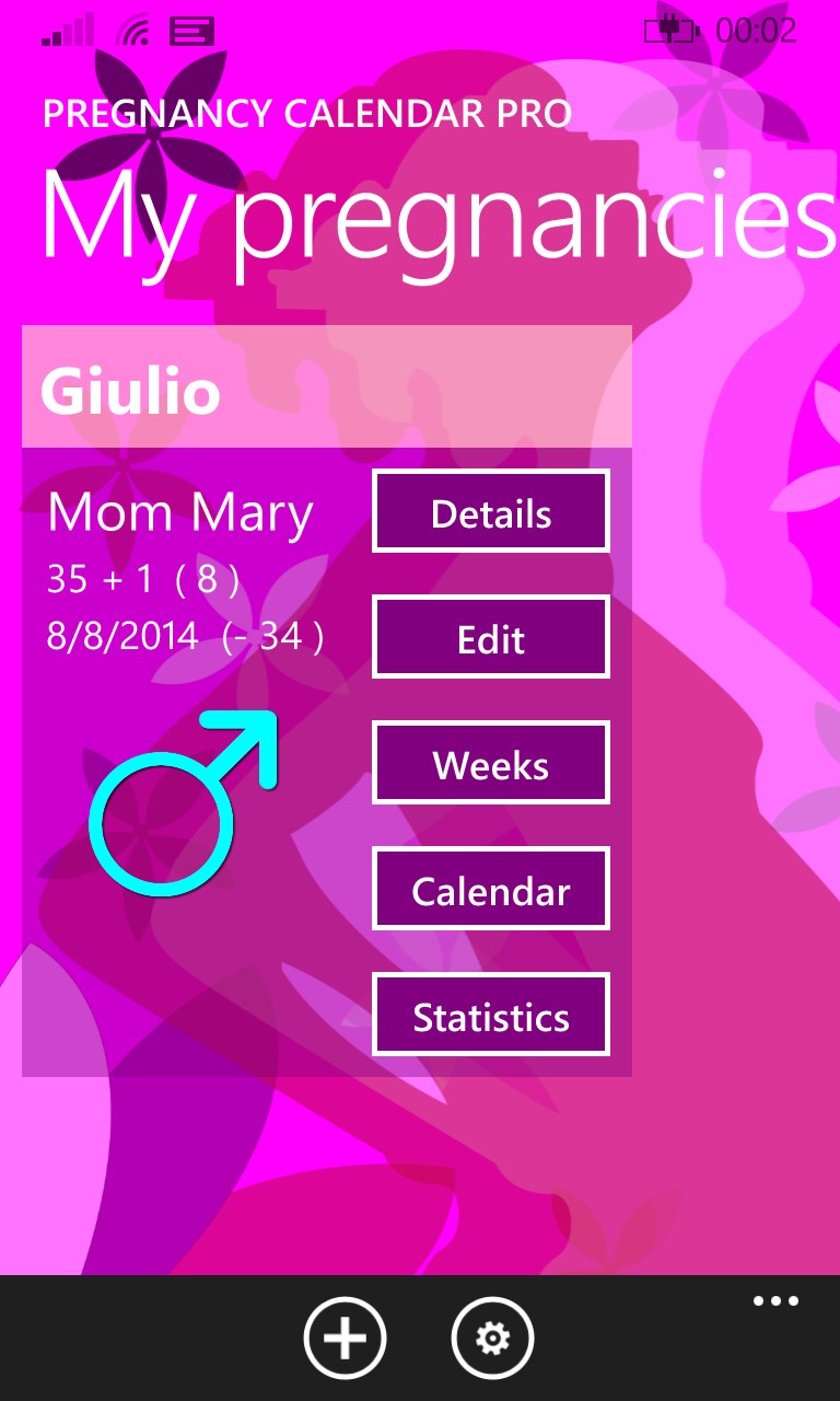 Pregnancy Calendar PRO for Windows 10 Mobile