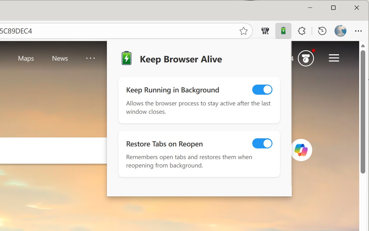 Keep Browser Alive