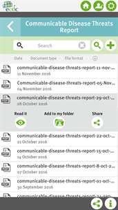 ECDC Threat Reports screenshot 2
