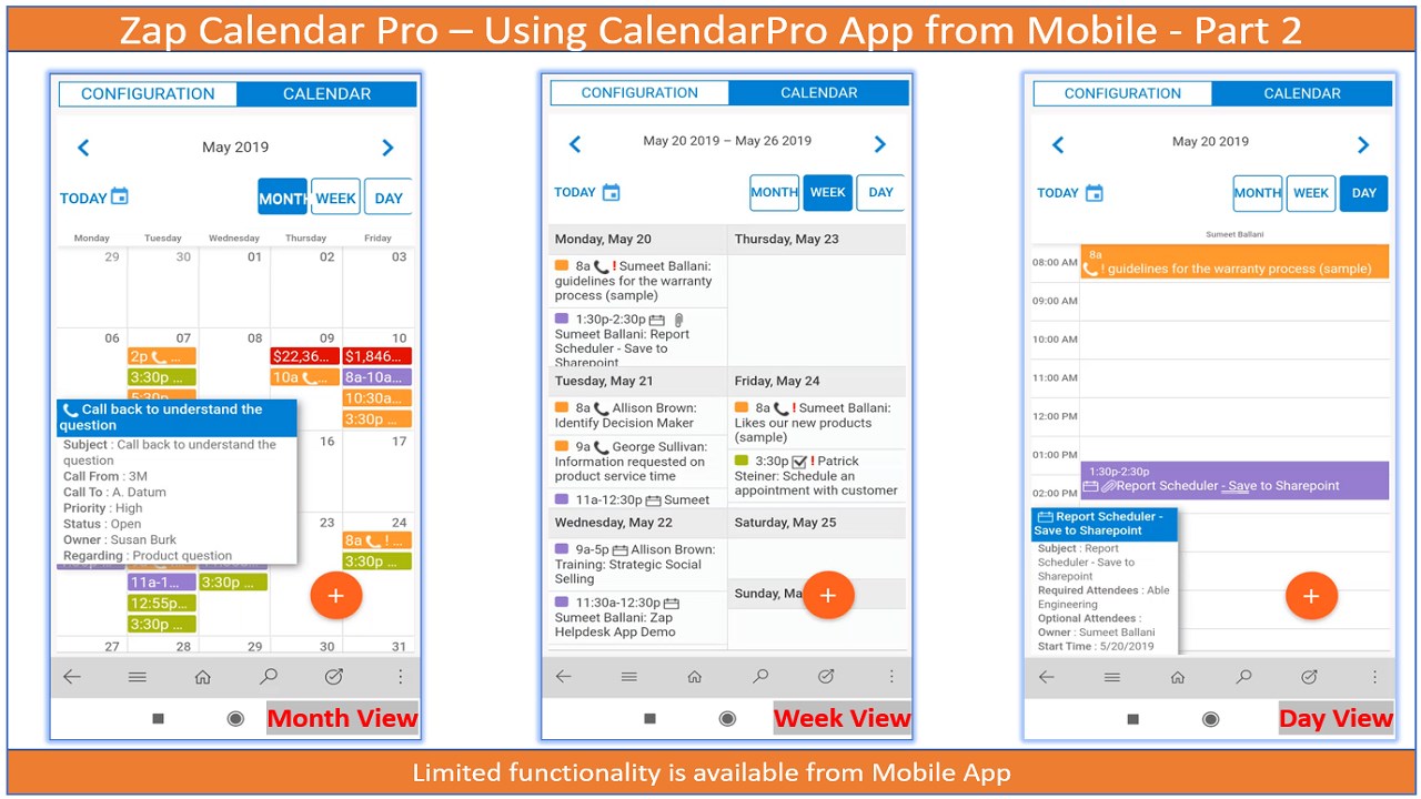 Snapshot 3 of Zap Calendar Pro