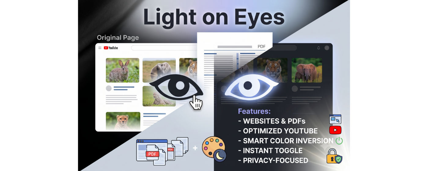 Light on eyes