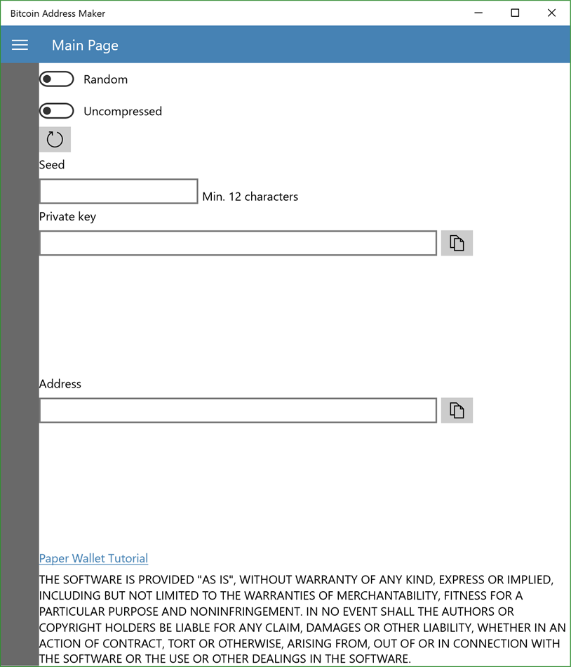 Bitcoin Address Maker (Windows) 由: L.C. Enterprises