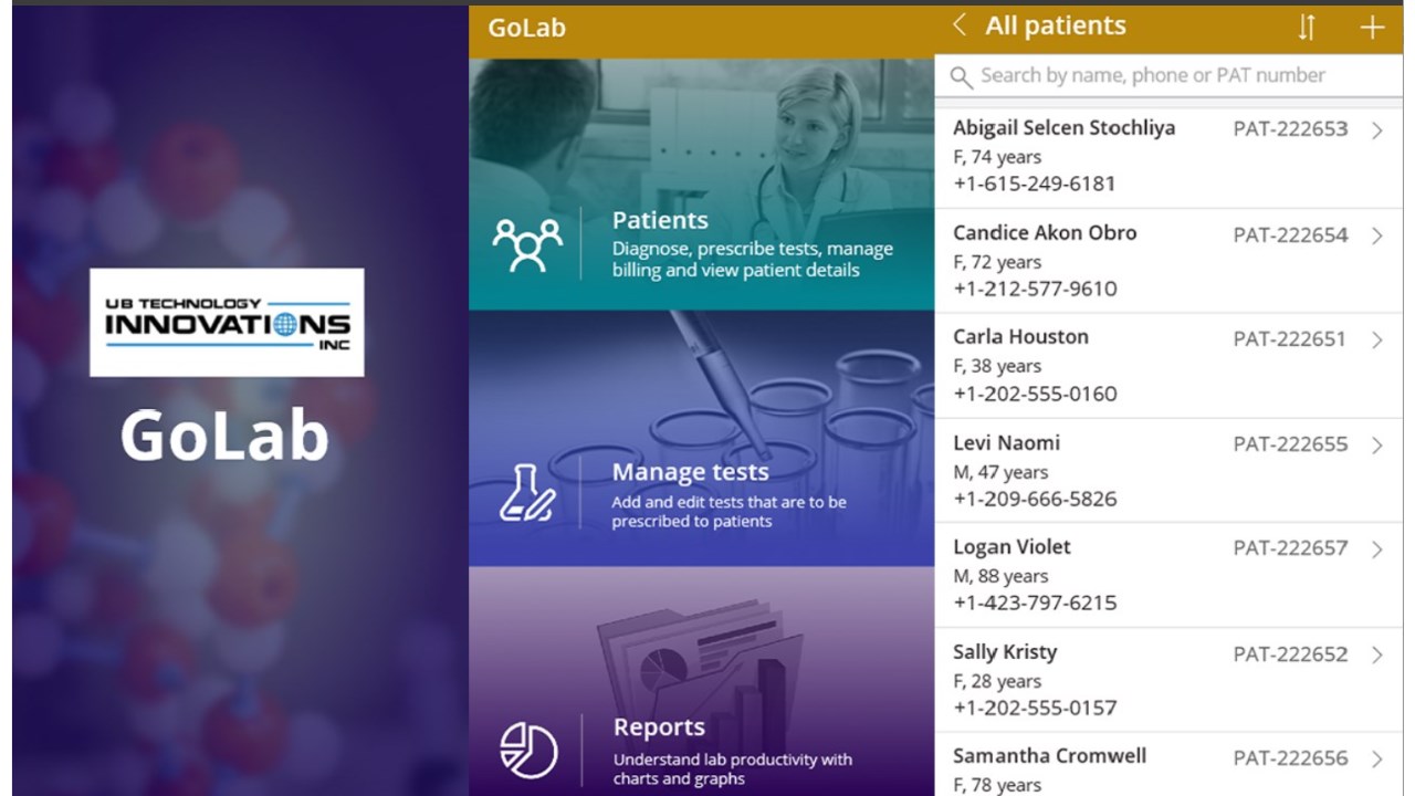 Snapshot 1 of GoLab - Hospital Lab Management