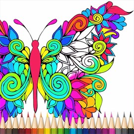 Butterfly Coloring Book - Adult Coloring Book pages
