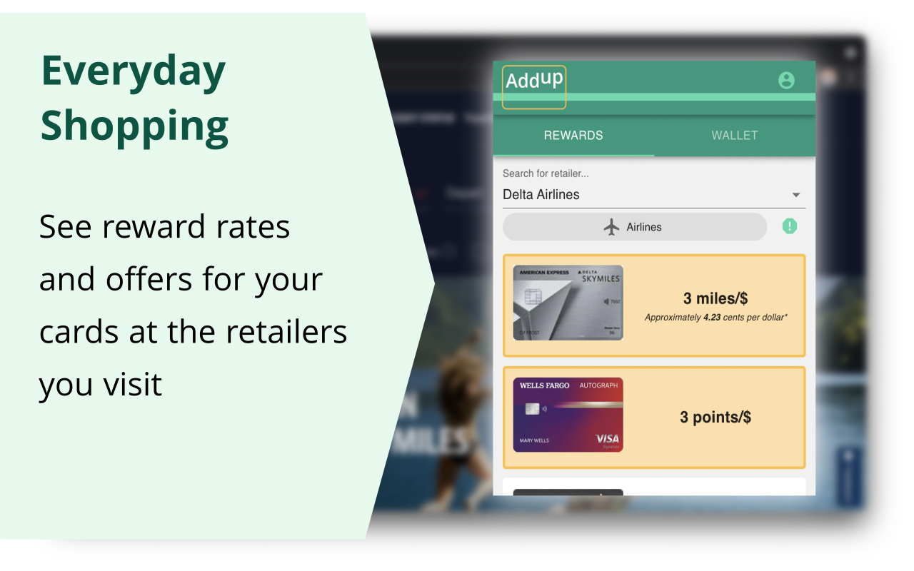 AddUp | Credit Card Rewards + Online Shopping
