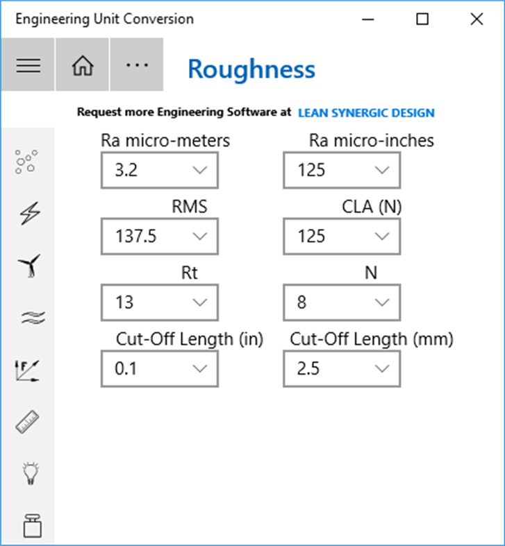 #3. Engineering Unit Conversion (Windows) 由: LEAN SYNERGIC DESIGN