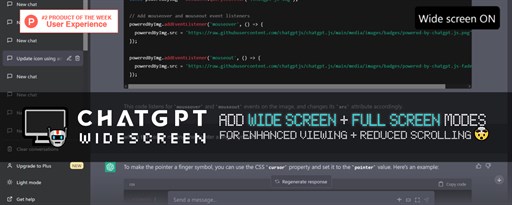 ChatGPT Widescreen Mode marquee promo image