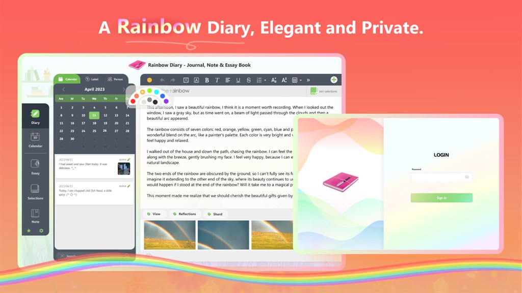 Rainbow Diary - Journal, Note & Essay Book_1