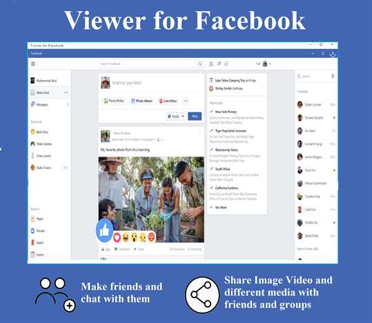 Facebook Viewer screenshot 1