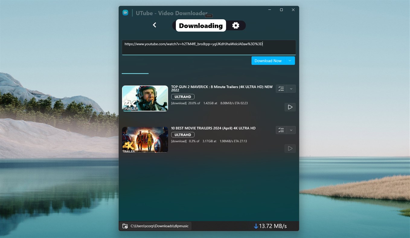 #1. UTube - Video Downloader (Windows) di: parmata
