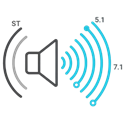 Stereo amplifier & true surround sound converter to 5.1+ icon