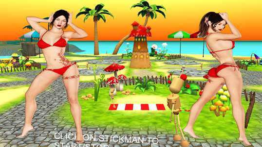 Virtual Red Bikini Beach Dancer [HD+] screenshot 2