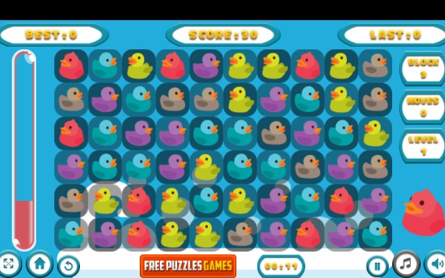 Rubber Duckie Match 3 Game