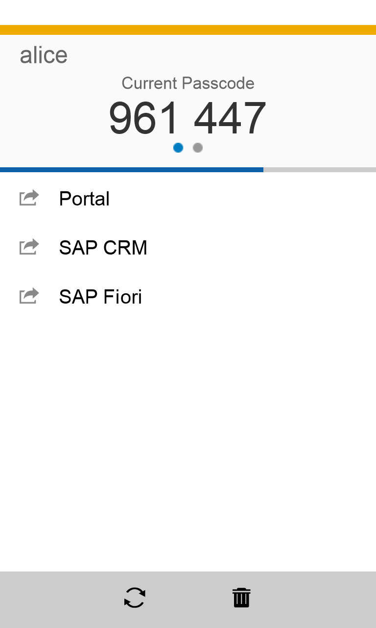 SAP Authenticator screenshot