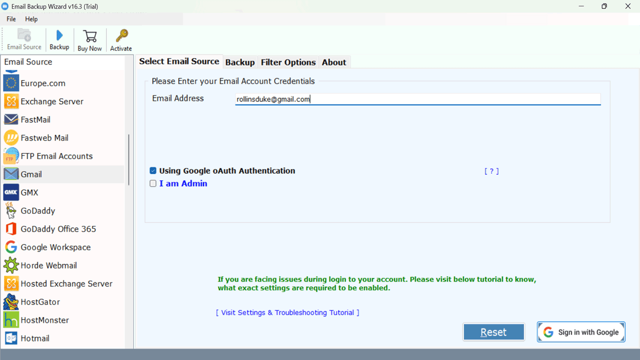 Snapshot 1 of RecoveryTools Email to HTML Converter