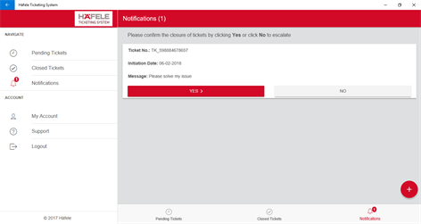 Häfele Ticketing System Screenshots 2