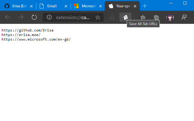 Save All Tab URLs