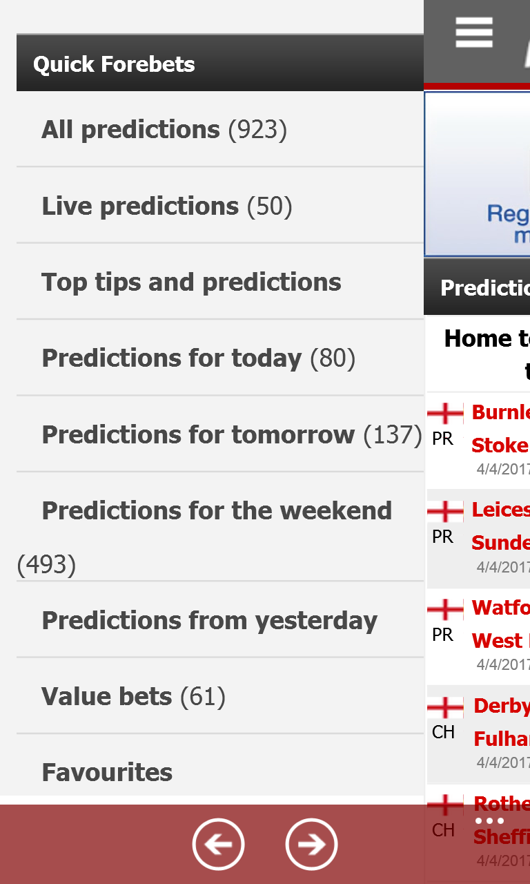 ForeBet Football Prediction for Windows 10 Mobile